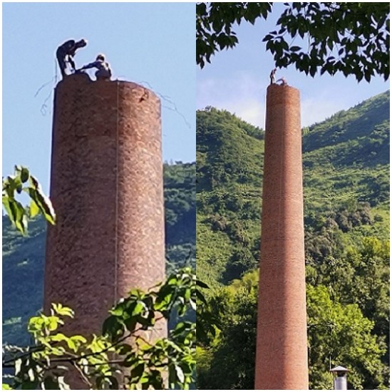 郑州拆除烟囱公司 人工拆除烟囱的好处?