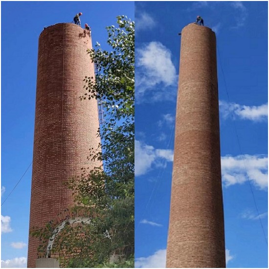 宁夏烟囱拆除公司的专业人工拆除技术